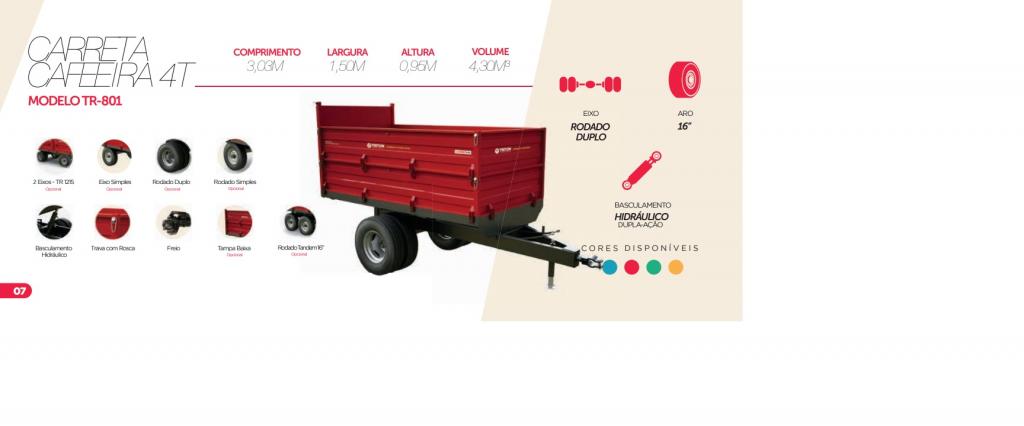 Máquinas Agrícolas CARRETA CAFEEIRA 4T (TRITON) em Guarantã do Norte MT